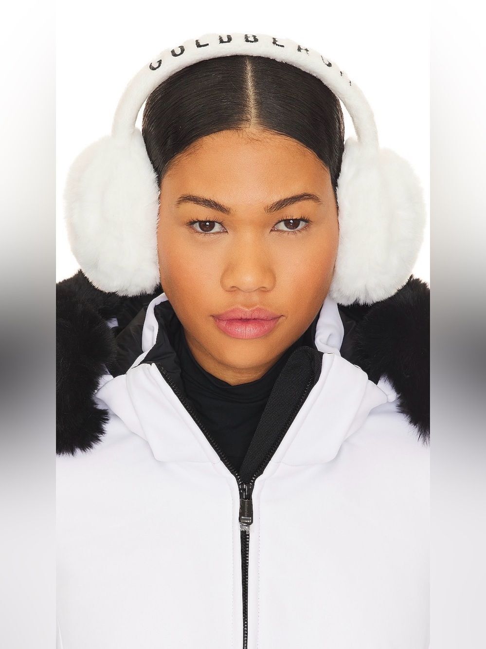 Goldbergh Ski Fluffy Ear Warmers Ear Muffs White Faux Fur NWT